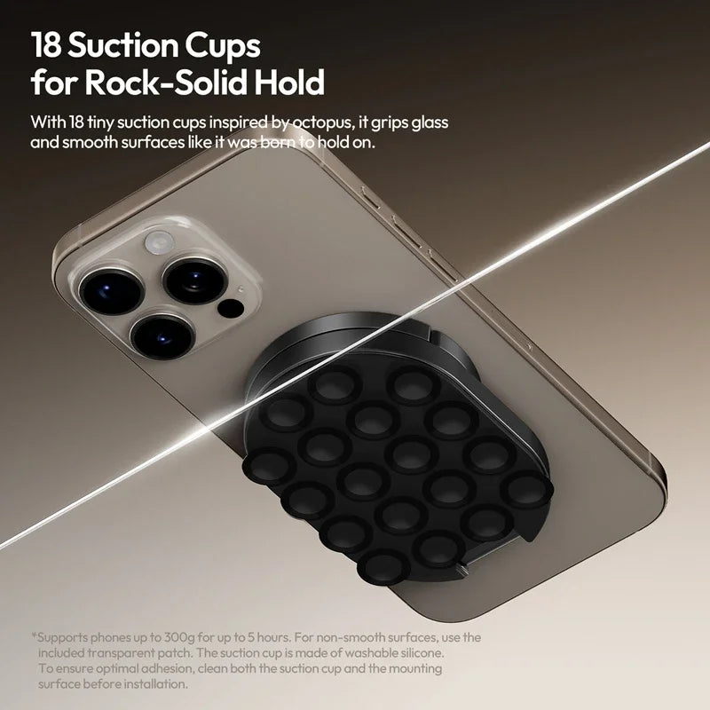 Original MA39 MagLock Suction Cup Desktop Stand Phone Mount for iPhone 17 16 15 14 13 Suction Bottom Wall Glass