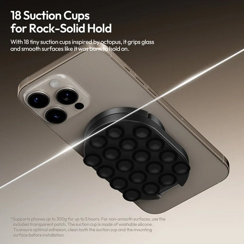 Original MA39 MagLock Suction Cup Desktop Stand Phone Mount for iPhone 17 16 15 14 13 Suction Bottom Wall Glass